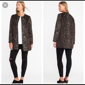Old Navy Leopard Print Coatigan